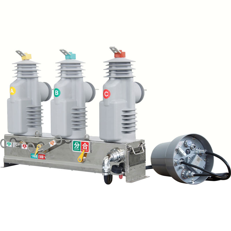 Малогабаритный моноблочный колонный вакуумный выключатель (со встроенным источником питания от конденсаторного отбора напряжения)